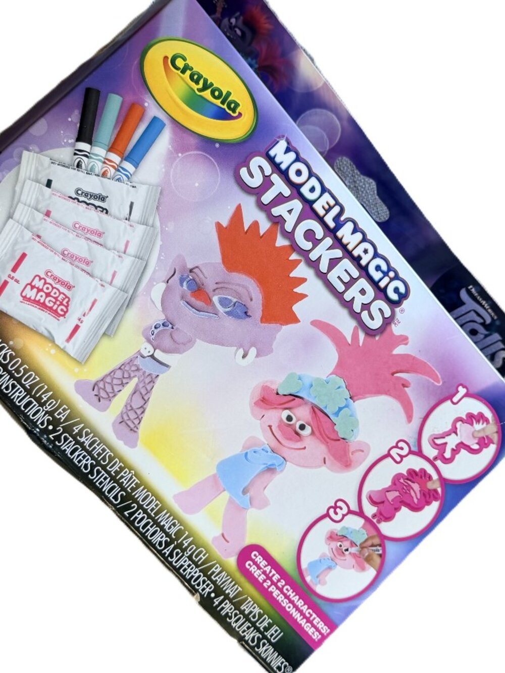 Trolls Model Magic Stackers Crayola New